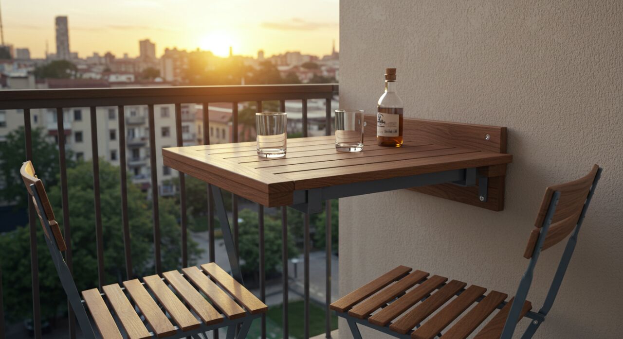 Ahşap Duvara Monte Balkon Masası: 2025 Yılında Mekanlarınıza Estetik ve Fonksiyonellik Katın