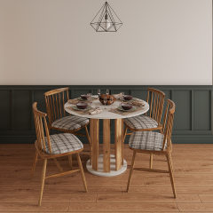 Kompakt Ve Şık Nortic Yuvarlak Masa - Modern Dekorasyon Için Ideal (%100 MDF)